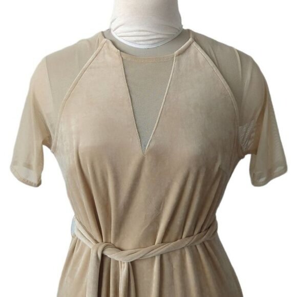 Oak + Fort Velvet Tie Waist Midi Dress - Picture 4 of 4